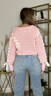 GIRLY GIRL BOW CARDIGAN