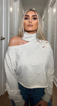 CHRISTINA CHOKER SWEATER
