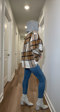 HOODED FLANNEL JACKET