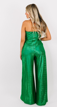 CAN'T DIM THE SHINE- METALLIC JUMPSUIT