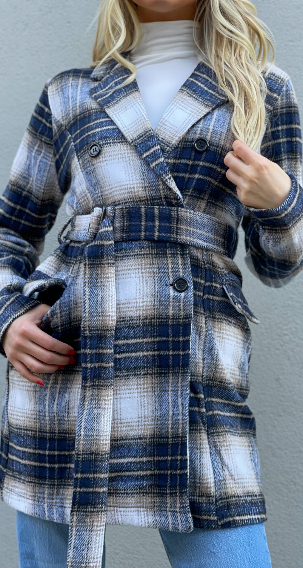 KOKO PLAID COAT JACKET