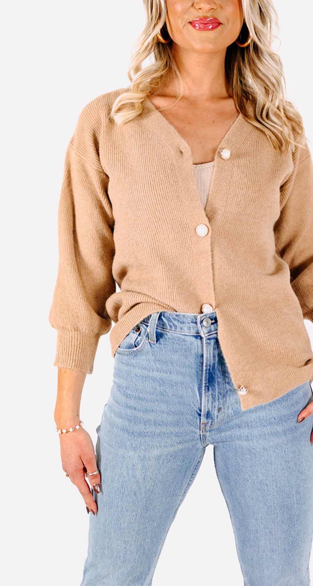 PEARL CARDIGAN TOP