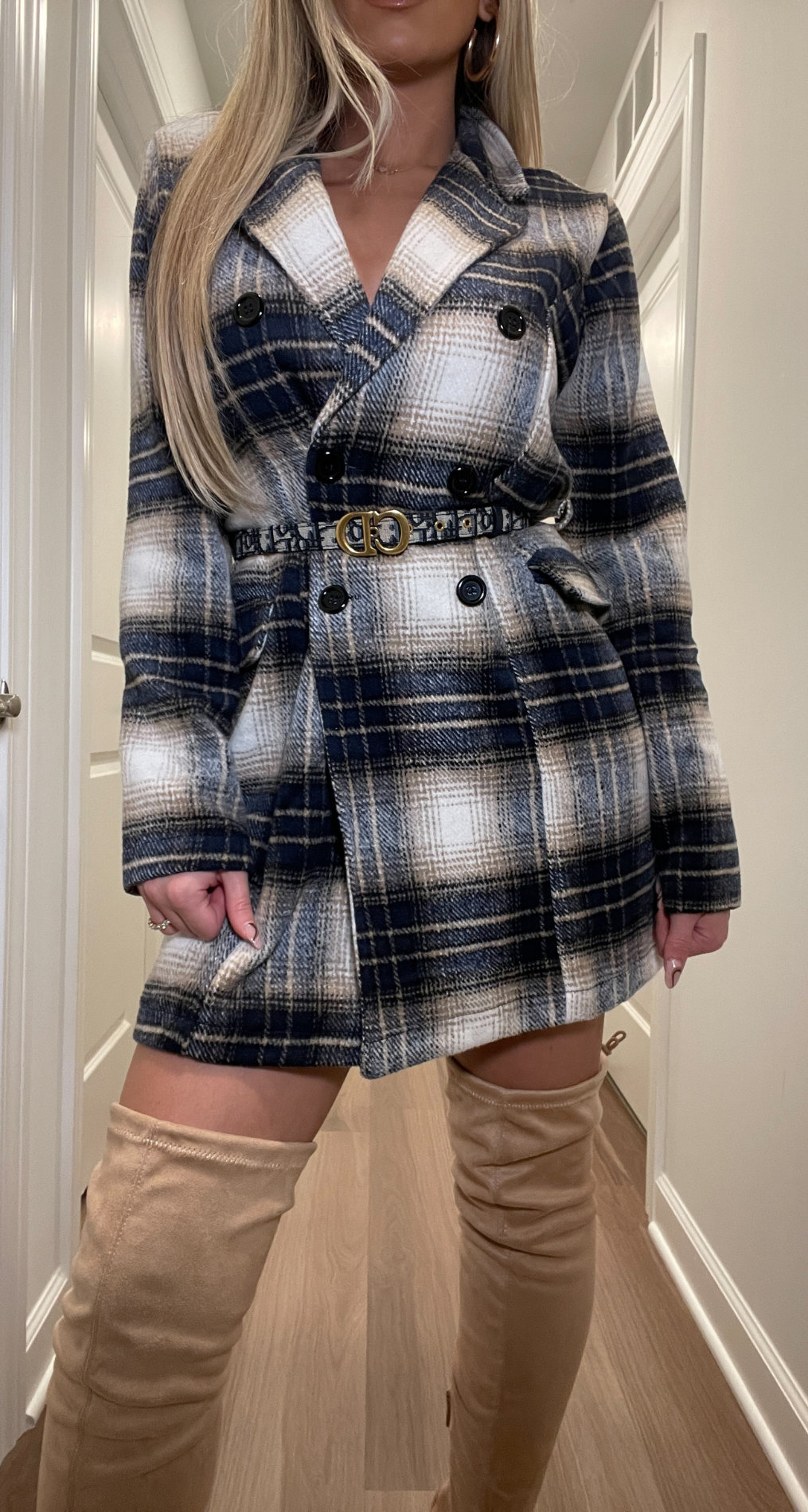 KOKO PLAID COAT JACKET