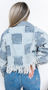 YOU'RE BLOCKED DENIM JACKET