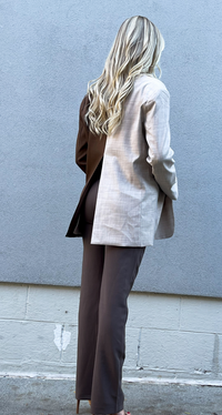 TWO FACED OVERSIZED BLAZER JACKET