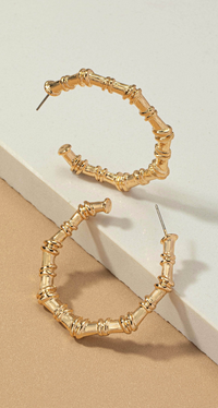 RIGID HOOP DETAIL EARRING