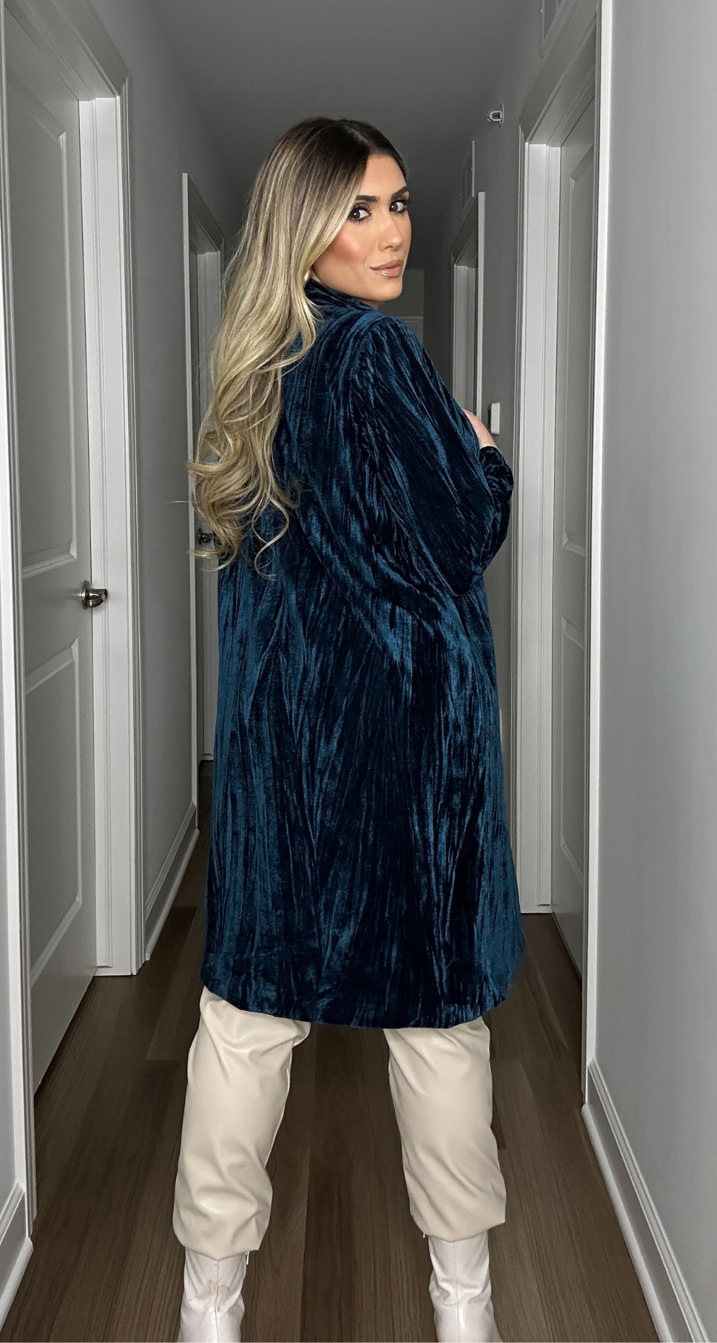 Crushed velvet shop cardigan