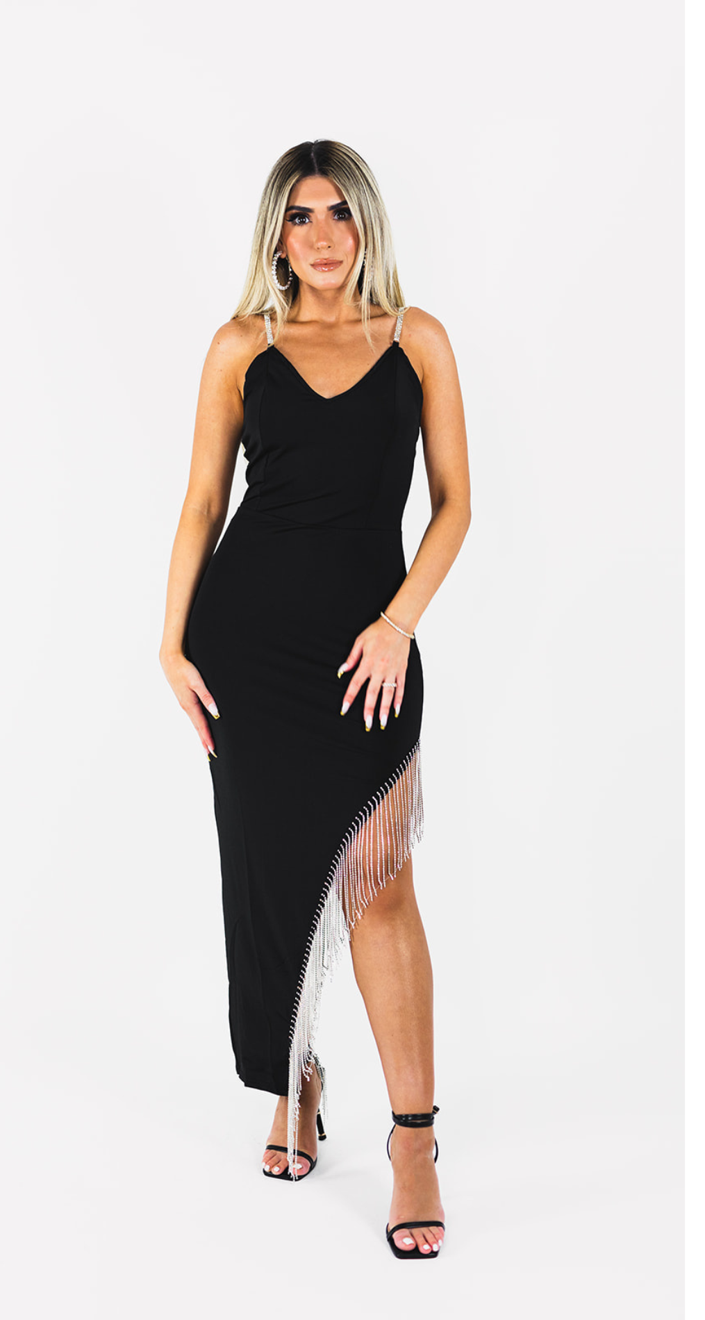 ICED OUT-ASYMMETRICAL DRESS
