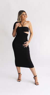 TAKE A PEAK ONE SHOULDER MIDI